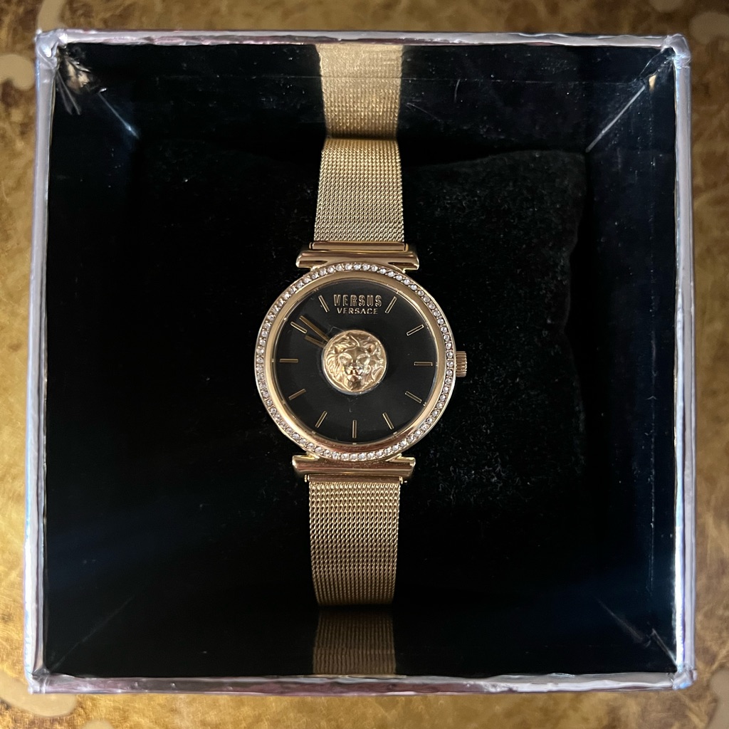 Versace Gold Watch With Medusa Emblem